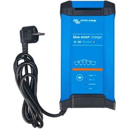 INVERTERS R US Victron Energy IP22 Blue Smart Battery Charger w/Bluetooth, 12V/30A (3), 120V NEMA 5-15, ABS Plastic BPC123048102